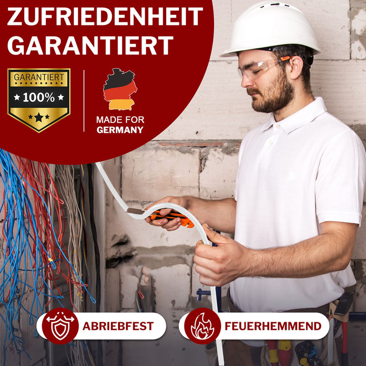 H05VV-F 2x 0,75 /1 /1,5 oder 2,5 Schlauchleitung Weiß 5 bis 100 m
