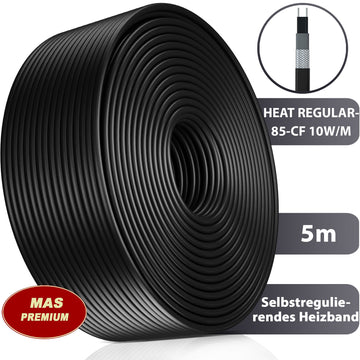 Selbstregulierendes Heizband HEAT Regular-85-CF-10 W/m Schwarz