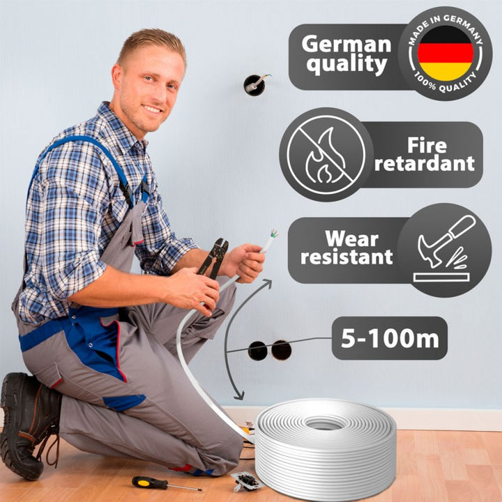 NYM-J 5x1,5 mm² Feuchtraumkabel Grau - 5 bis 170 m