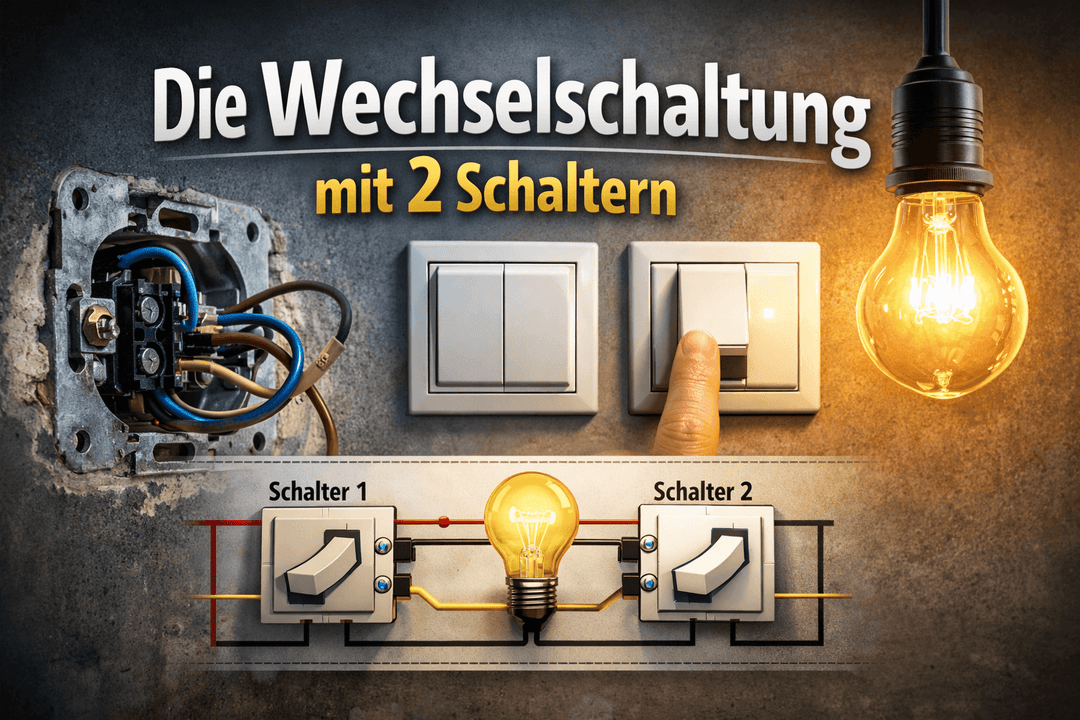 Die Wechselschaltung mit 2 Schaltern