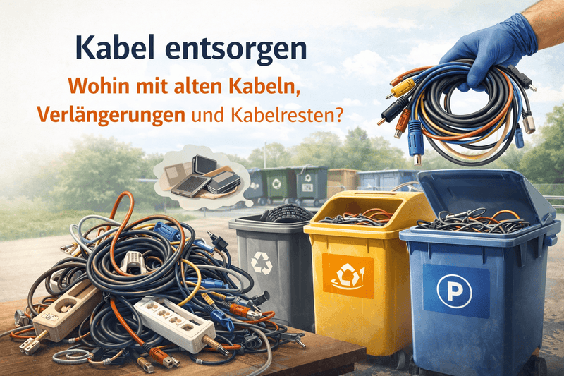 Kabel entsorgen: Wohin mit alten Kabeln, Verlängerungen und Kabelresten?