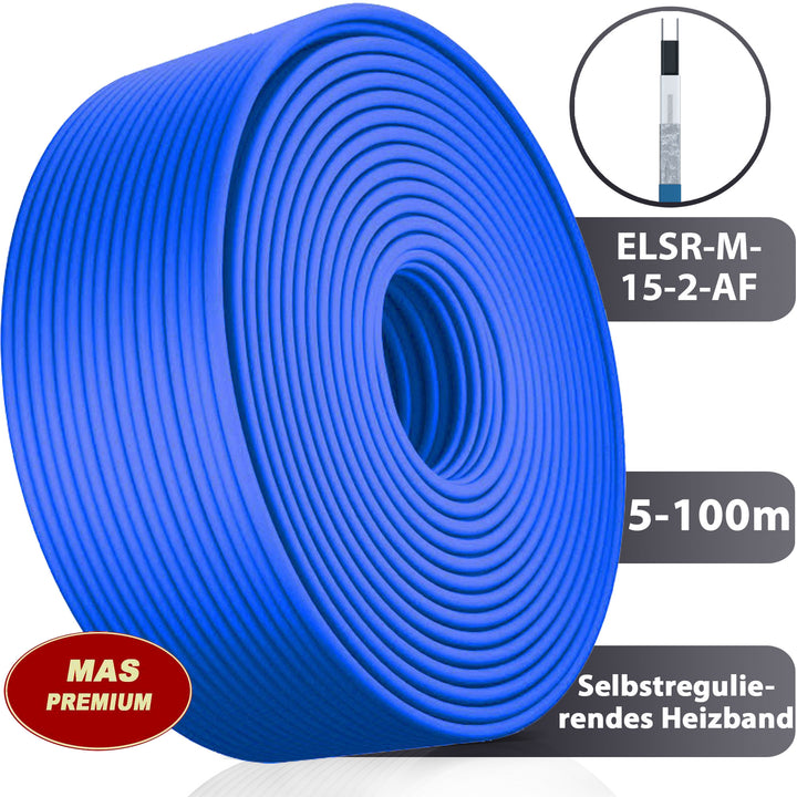 Rohrbegleitheizung Heizband ELSR-M-15-2-AF Blau