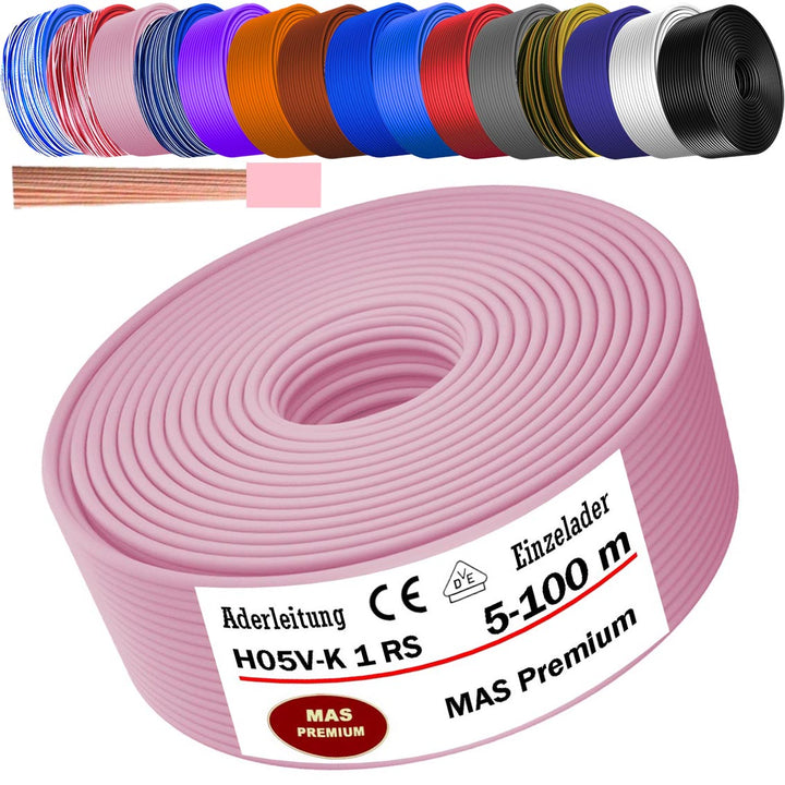 H05 V-K 1 mm² Aderleitung HBL OR RS RT oder RT-WS 5 bis 100 m