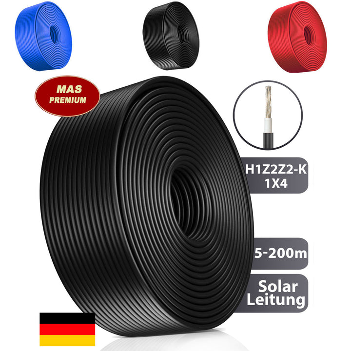 Solarkabel H1Z2Z2-K 4mm² - 5 bis 200 m