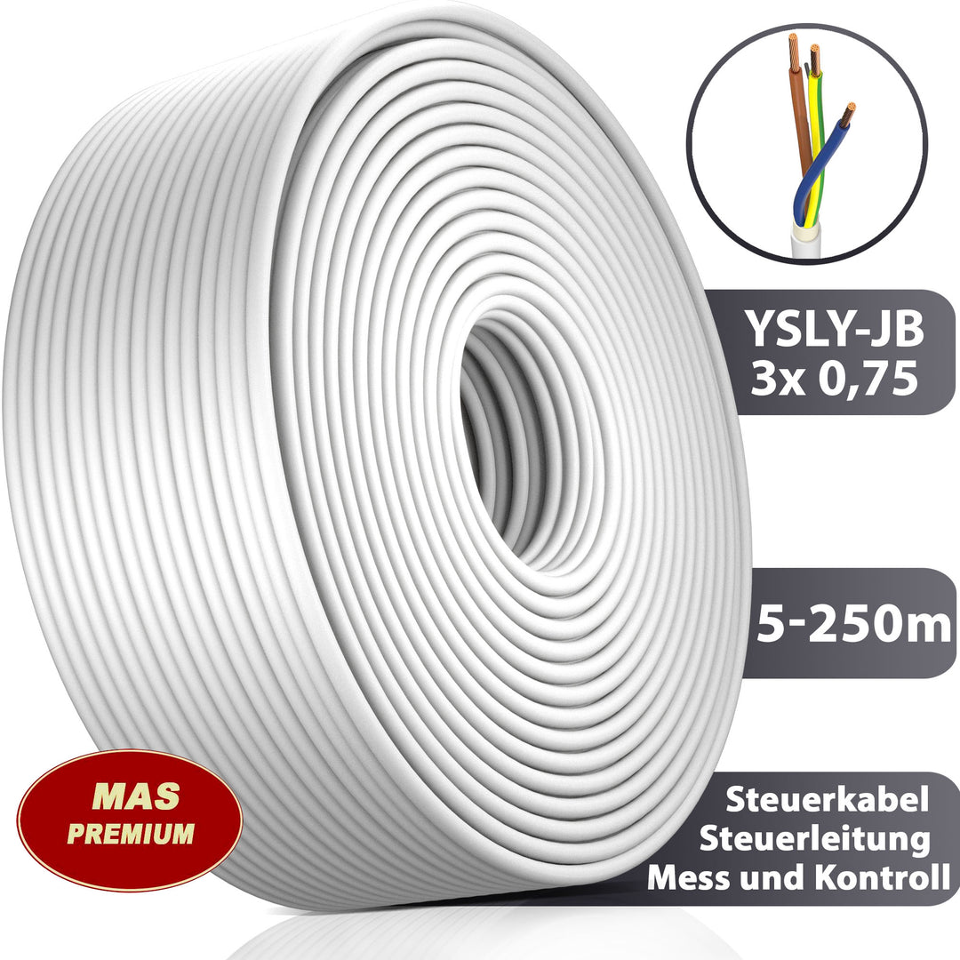 5-250m  YSLY-JB 3x0,75 Flexibles Steuerkabel für Werkzeugmaschinen Steuerleitung