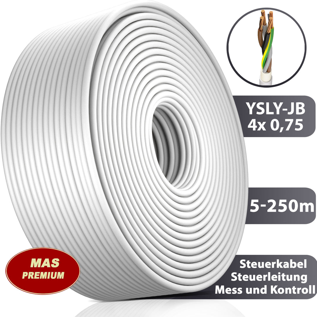 5-250m  YSLY-JB 4x0,75 Flexibles Steuerkabel für Werkzeugmaschinen Steuerleitung