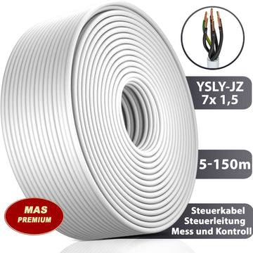 5-150m  YSLY-JZ 7x1,5 Flexibles Ladekabel für E-Auto Steuerkabel Werkzeugmaschinen Steuerleitung