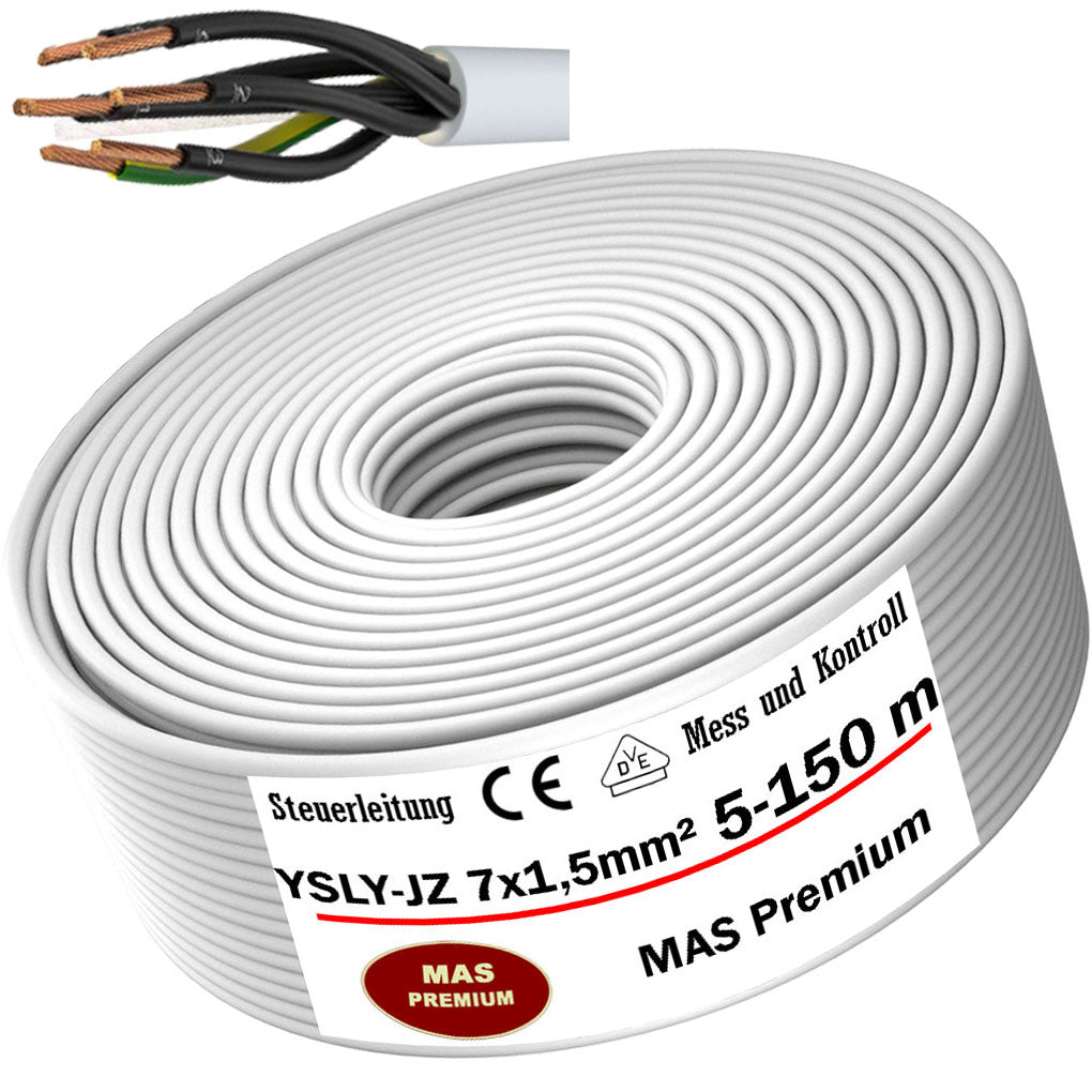 5-150m  YSLY-JZ 7x1,5 Flexibles Ladekabel für E-Auto Steuerkabel Werkzeugmaschinen Steuerleitung